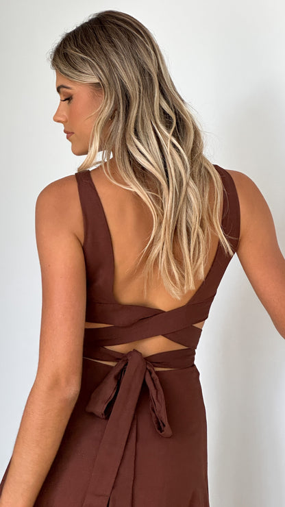 Kimberley Maxi Dress - Chocolate