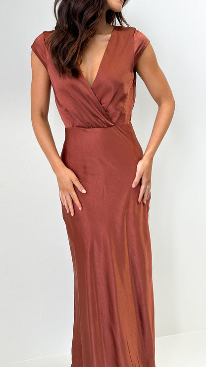 Selma Maxi Dress - Rust