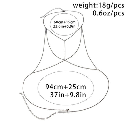 Dainty Layered Enamel Body Chain Bra