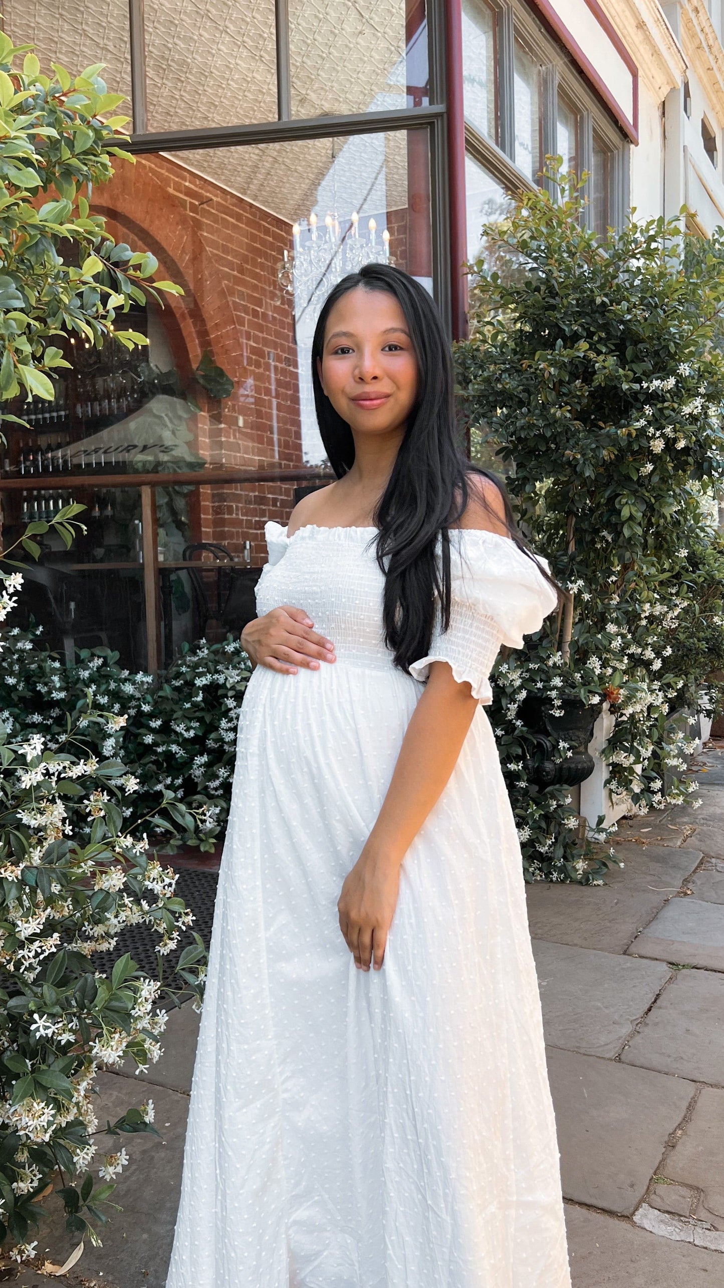 Cierra Midi Dress - White